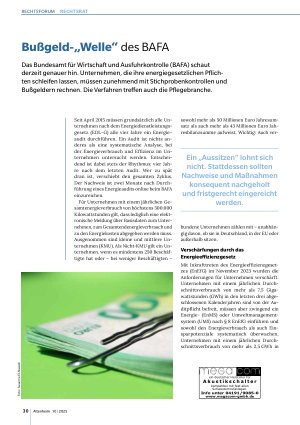 Vorschauseite 1: Bußgeld-„Welle“ des BAFA