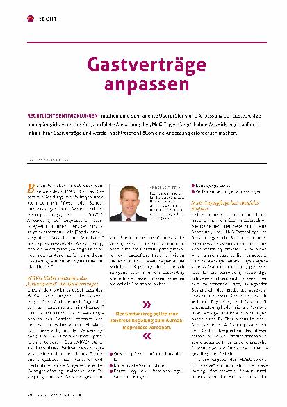Vorschauseite 1: Gastverträge anpassen