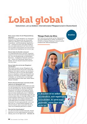 Vorschauseite 1: Lokal globalGekommen, um zu bleiben: internationales Pflegepersonal in Deutschland