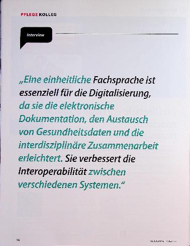 Vorschauseite 1: Wie steht es um die Digitalisierung in der Pflege?