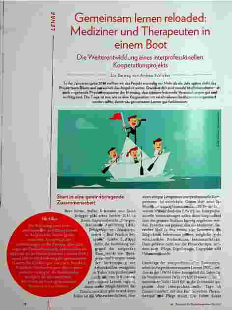 Vorschauseite 1: Gemeinsam lernen reloaded: Mediziner und Therapeuten in einem Boot