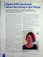 Vorschauseite 1: Digital trifft emotional: Neues Recruiting in der Pflege