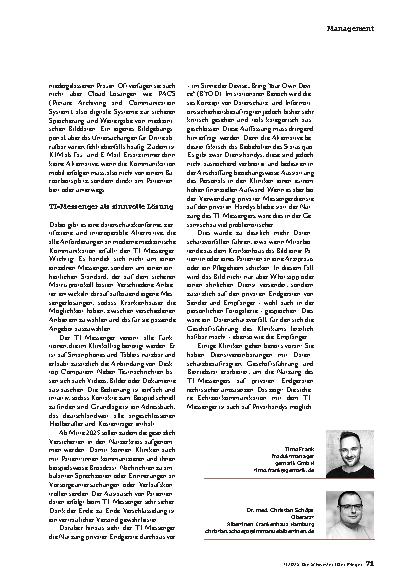 Vorschauseite 2: Sichere Alternative für den Klinikchat