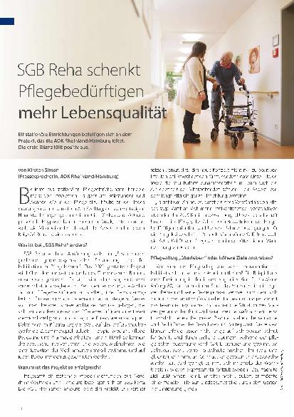 Vorschauseite 1: SGB Reha schenkt Pflegebedürftigen mehr Lebensqualität