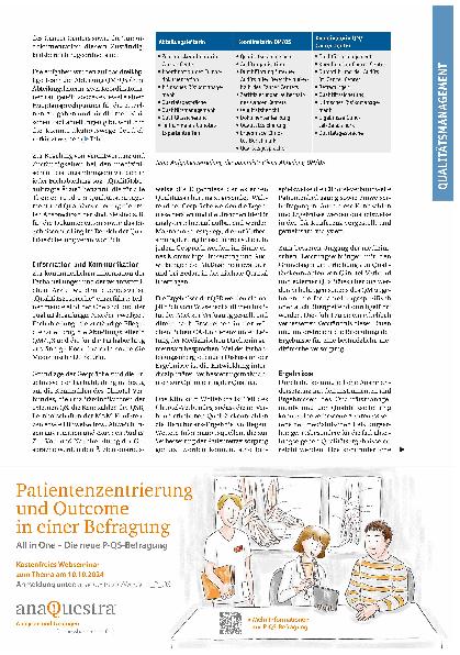 Vorschauseite 2: Information und Transparenz sind Schlüssel für ein erfolgreiches Qualitätsmanagement.