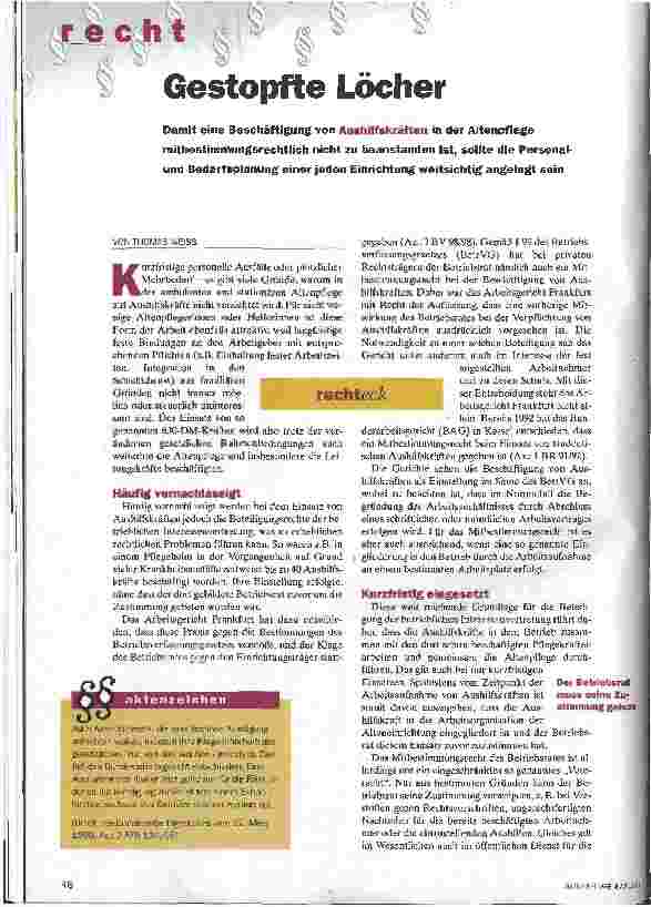 Vorschauseite 1: Gestopfte Löcher