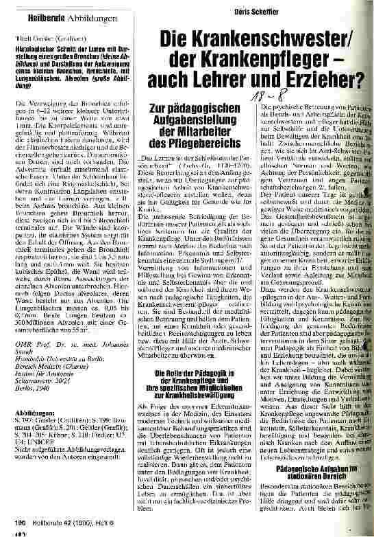 Vorschauseite 1: Die Krankenschwester/ der Krankenpfleger - auch Lehrer und Erzieher