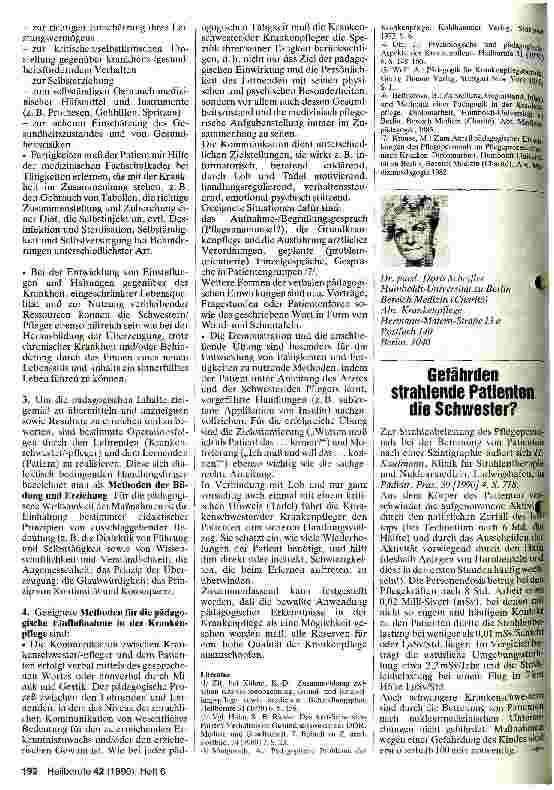 Vorschauseite 3: Die Krankenschwester/ der Krankenpfleger - auch Lehrer und Erzieher