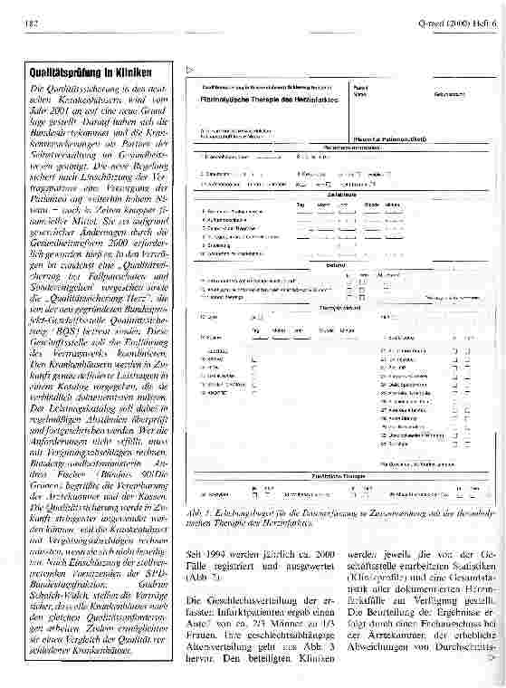 Vorschauseite 2: Pflicht zur Qualitätssicherung der thrombolytischen Therapie des Herzinfarktes