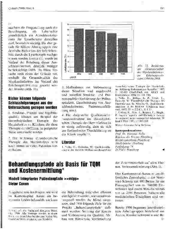 Vorschauseite 5: Pflicht zur Qualitätssicherung der thrombolytischen Therapie des Herzinfarktes