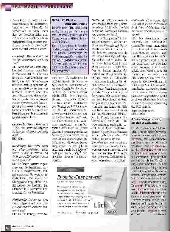 Vorschauseite 3: Matratzen in der Dekubitusprophylaxe