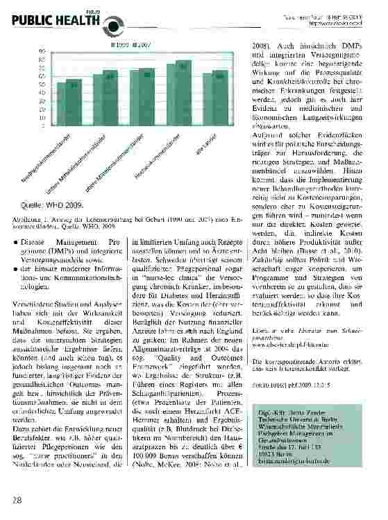 Vorschauseite 2: Verbreitung und Strategien zur Bekämpfung chronischer Krankheiten im internationalen Vergleich