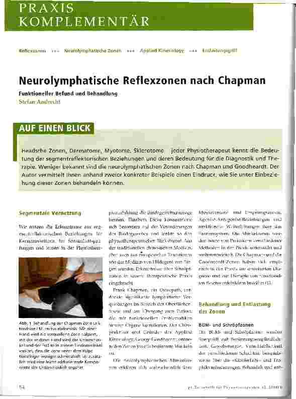 Vorschauseite 1: Neurolymphatische Reflexzonen nach Chapman