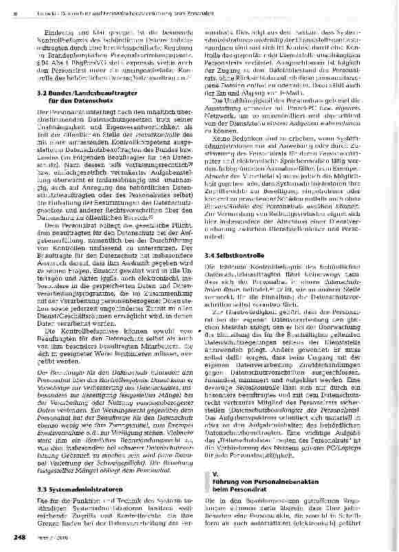 Vorschauseite 5: Datenschutz und Personalnebenaktenführung beim Personalrat