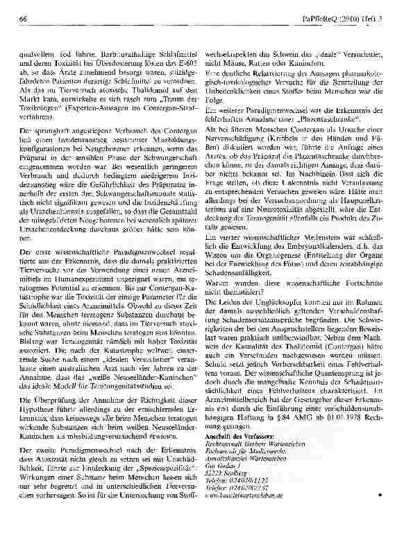 Vorschauseite 2: Wissenschaftliche Quantensprünge durch das Contergan-Unglück