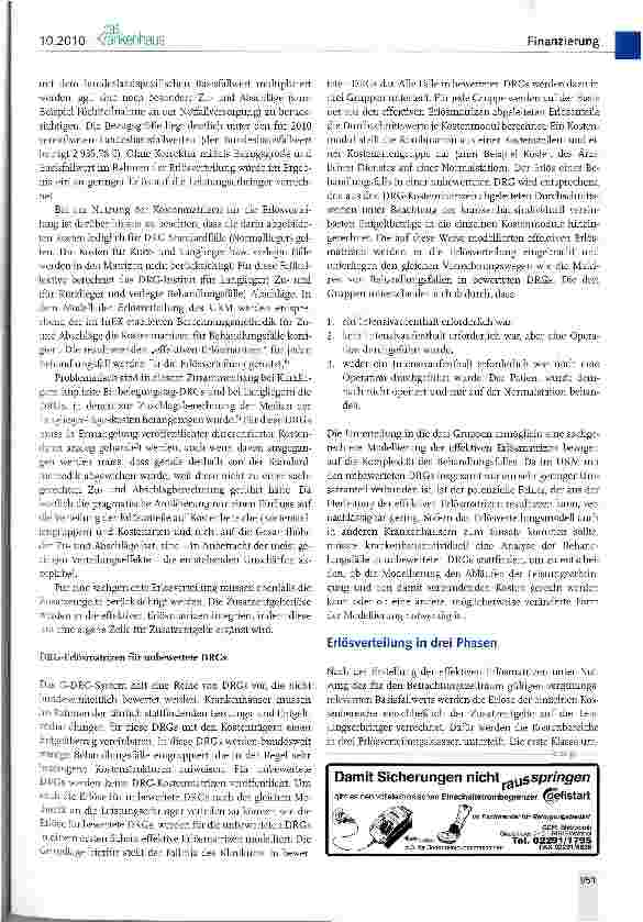 Vorschauseite 5: Erlösverteilung unter DRG-Bedingun-gen am Universitätsklinikum Münster