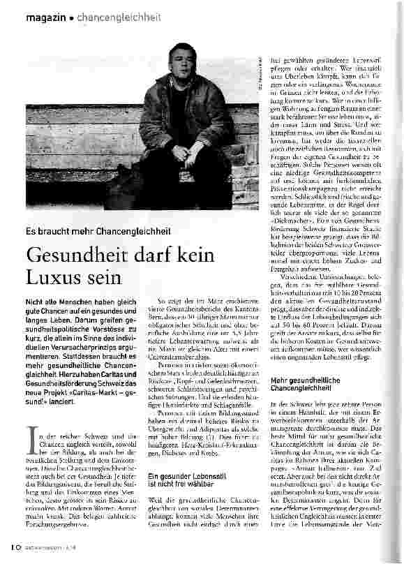 Vorschauseite 1: Gesundheit darf kein Luxus sein