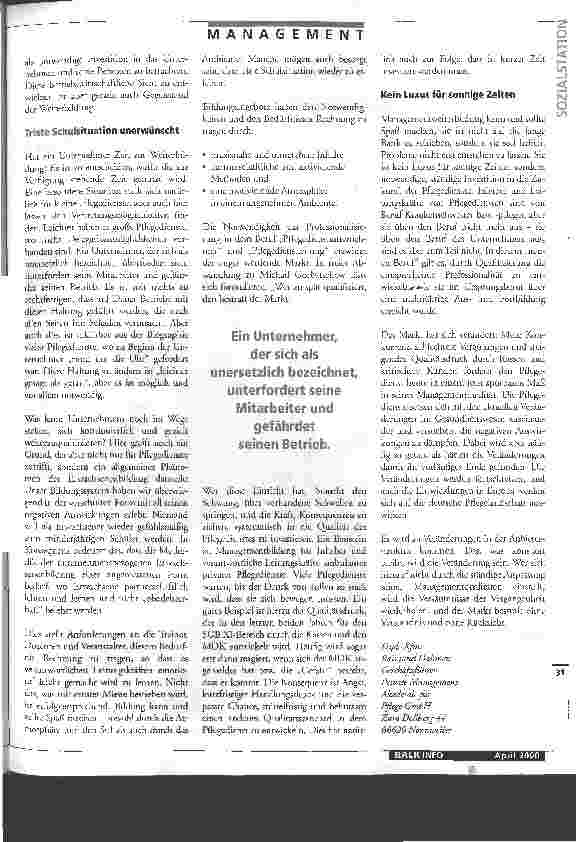 Vorschauseite 2: Wer zu spät qualifiziert, den bestraft der Markt Ambulante Pflegedienste und Managementbildung