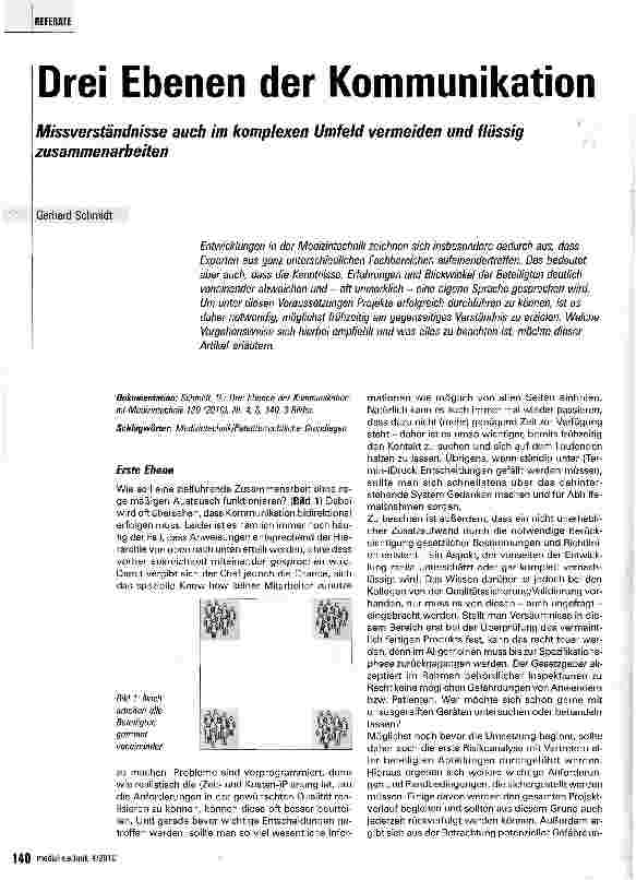 Vorschauseite 1: Drei Ebenen der Kommunikation