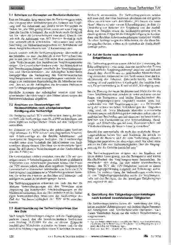 Vorschauseite 5: Neue Tarifverträge TÜV:Auf dem Weg vom Monopol zum Wettbewerb