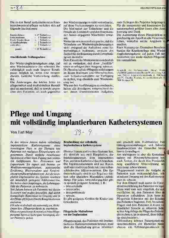 Vorschauseite 5: Wiedereingliederungslehrgang für Krankenschwestern/-pfleger Pilotprojekt des DBfK, Landesverband Baden-Württemberg