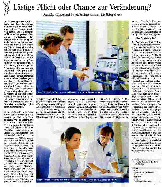 Vorschauseite 1: Lästige Pflicht oder Chance zur Veränderung?