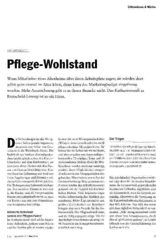 Vorschauseite 2: Pflege-Wohlstand
