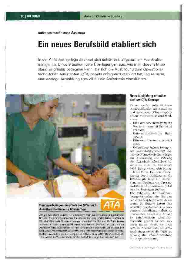 Vorschauseite 1: Ein neues Berufsbild etabliert sich