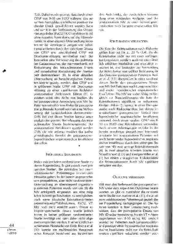 Vorschauseite 2: NIV BEI HYPOXÄMISCHEN POSTOPERATIVEN RESPIRATORISCHEN PROBLEMEN