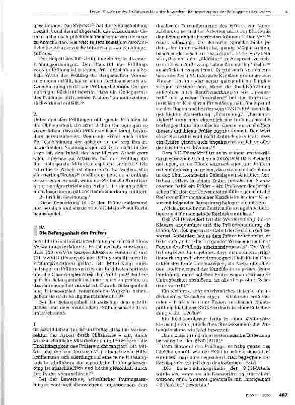 Vorschauseite 4: Probleme des Prüfungsrechts unter besonderer Berücksichtigung der Befangenheit des Prüfers