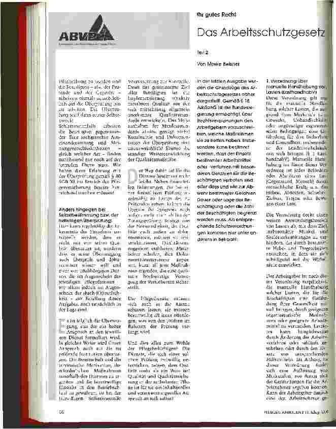 Vorschauseite 2: Selbstbestimmung statt Fremdbestimmung Ambulante Pflegedienste lassen ihre Qualität prüfen - Teil 2