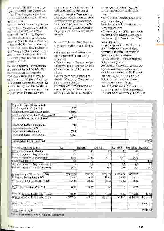 Vorschauseite 4: Basis für Planung und Steuerung Deckungsbeitragsrechnung in einer Physiotherapeutischen Ambulanz