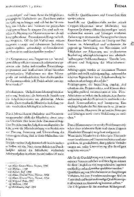 Vorschauseite 6: Personalentwicklung: der Mitarbeiter ist die wichtigste Ressource