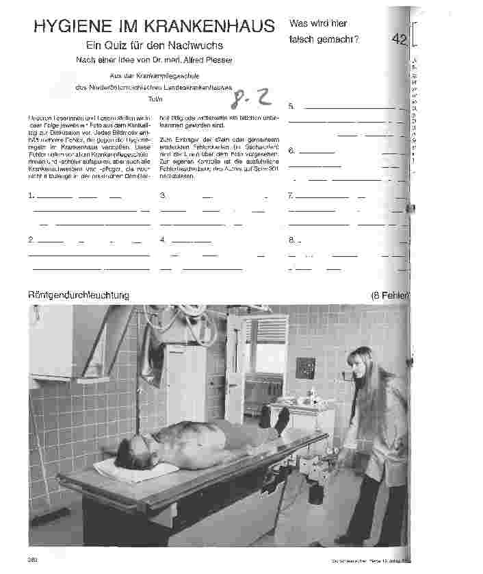 Vorschauseite 1: Hygiene im Krankenhaus