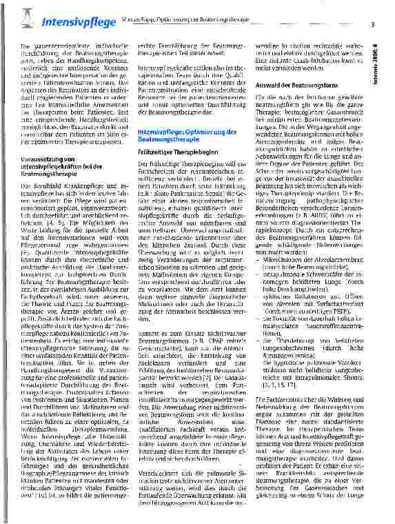 Vorschauseite 2: Optimierung der Beatmungstherapie