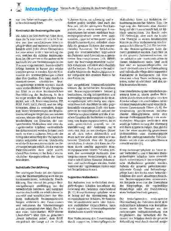 Vorschauseite 3: Optimierung der Beatmungstherapie