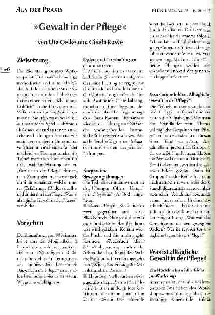Vorschauseite 1: Gewalt in der Pflege