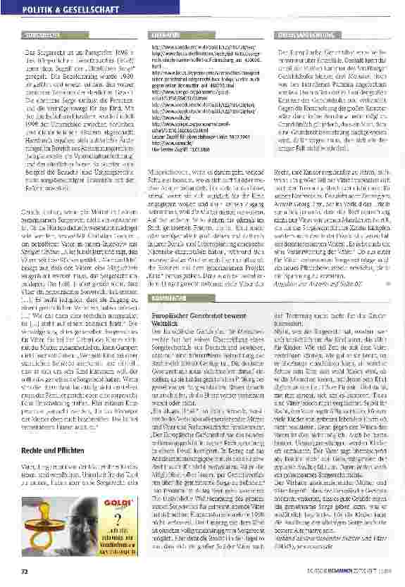 Vorschauseite 2: Rechte und Pflichten der Väter stärken