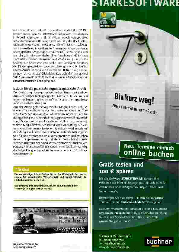 Vorschauseite 2: Ambulante ergotherapeutische Arbeit mit aggressiv verhaltensauffälligen Kindern im Grundschulalter