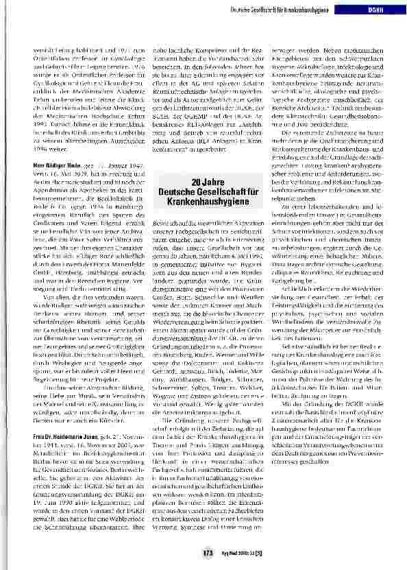 Vorschauseite 2: Tätigkeitsbericht des Vorstands der DGKH