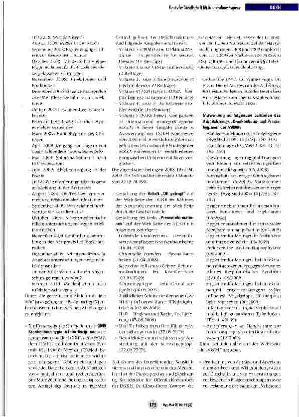 Vorschauseite 4: Tätigkeitsbericht des Vorstands der DGKH
