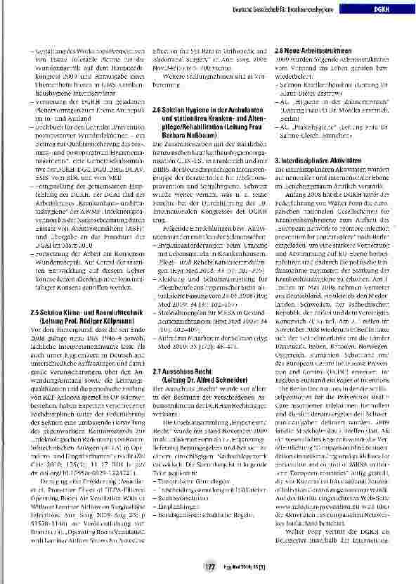 Vorschauseite 6: Tätigkeitsbericht des Vorstands der DGKH