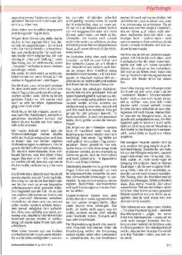Vorschauseite 3: Die vergessenen Kinder- Die Situation der Kinder psychisch kranker Eltern