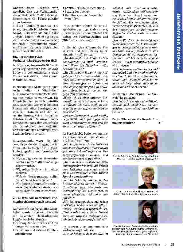 Vorschauseite 2: Vom Leitbild zum ethischen Verhaltenskodex