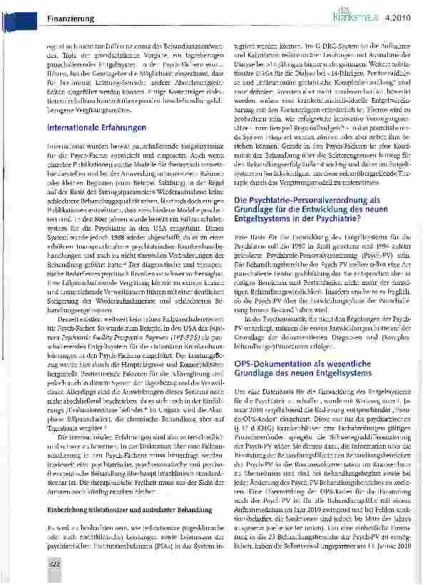 Vorschauseite 2: Entgelt System Psychiatrie, Psychosomatik und Psychotherapie