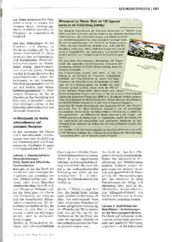 Vorschauseite 2: Charta zur Betreuung schwerstkranker und sterbender Menschen