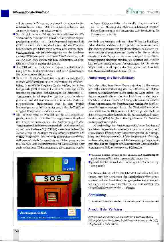Vorschauseite 5: Neuausrichtung des Projekts elektronische Gesundheitskarte
