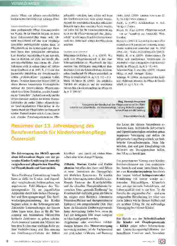 Vorschauseite 2: Zur Leistung der Forschung für die Pflegepraxis