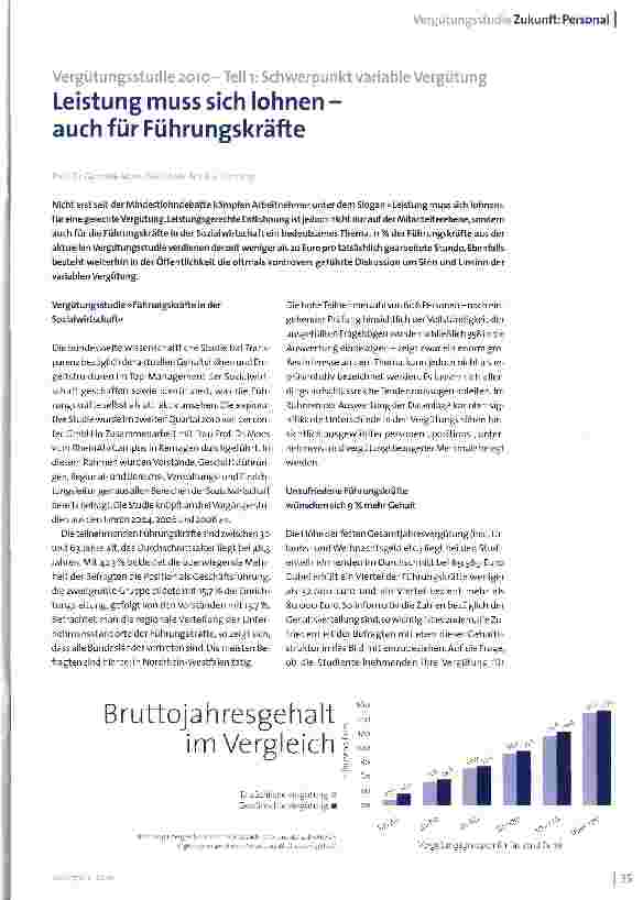 Vorschauseite 1: Leistung muss sich lohnen -auch für Führungskräfte