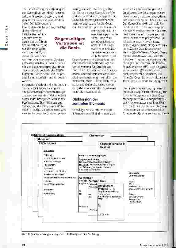 Vorschauseite 3: Mitarbeiter einbinden! Stationsgebundene Qualitätssicherung als Fundament des EFQM-Modells